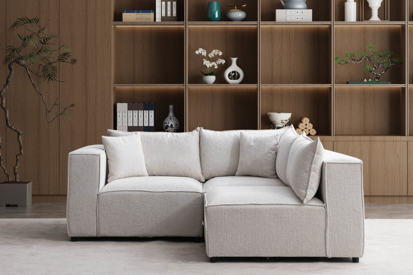 Canapé ELEGANCE Modulable Chenille  3+1 Pouf